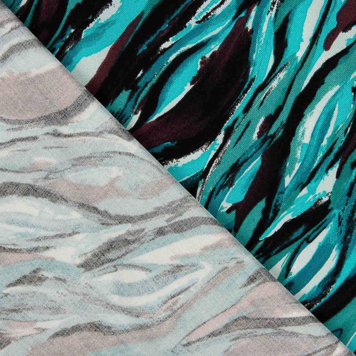 Viscose imprimée bleu rush - Ribes y Casals