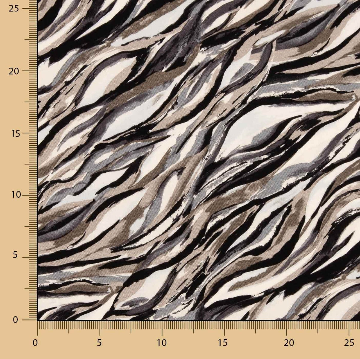 Viscose imprimée gris rush - Ribes y Casals