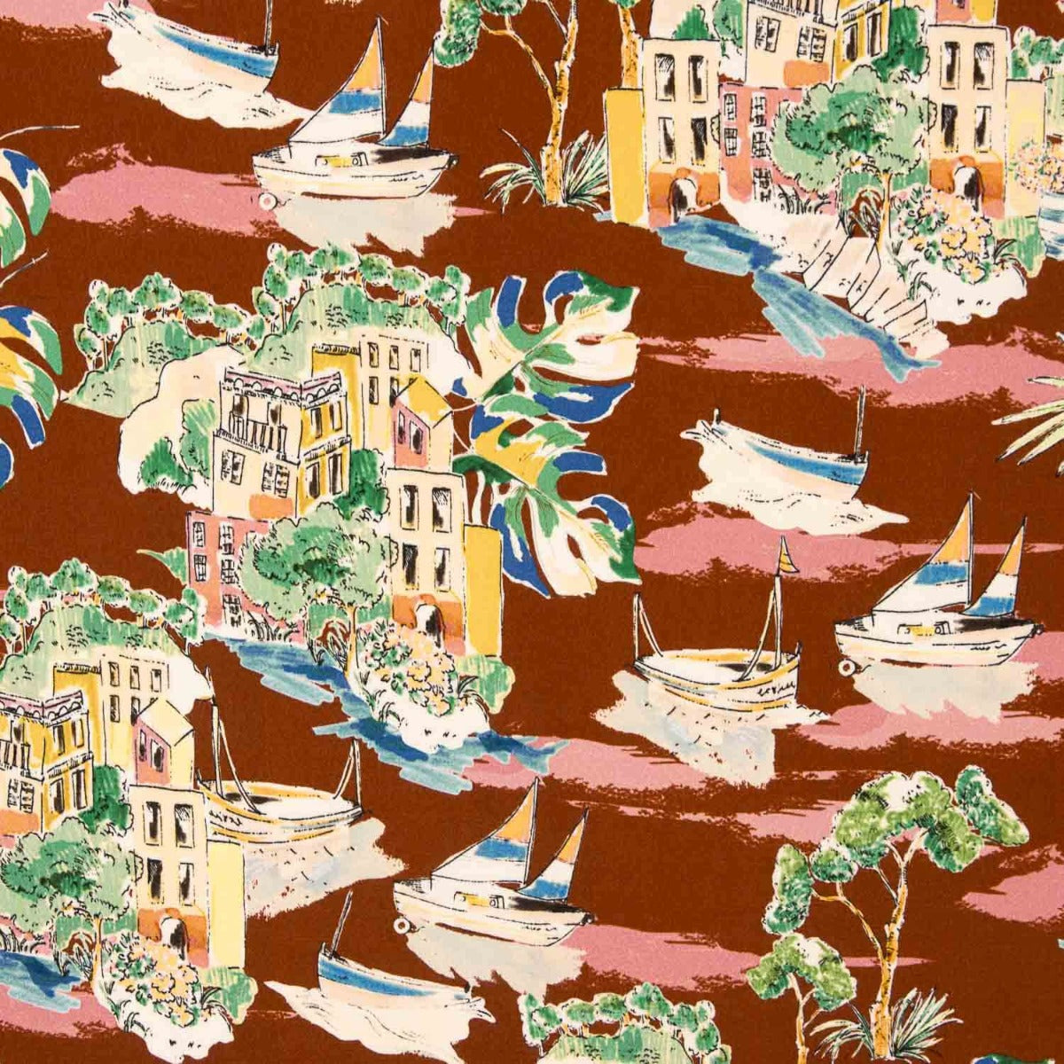 Retal Viscosa Estampada Town 150x145 cm - Ribes y Casals