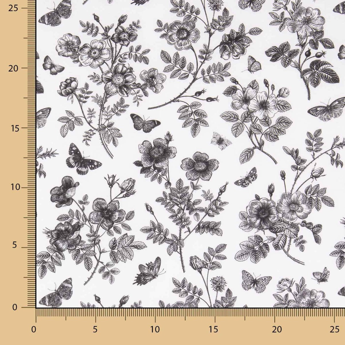 Viscose Imprimée Villandry Noir - Ribes y Casals