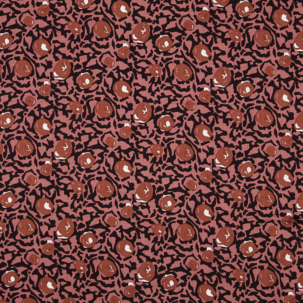Retal Viscosa Estampado Flor Terracota 200x140 cm - Ribes y Casals