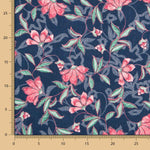 Viscose Floral Delhi Bleu - Ribes y Casals
