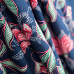 Viscose Floral Delhi Bleu - Ribes y Casals
