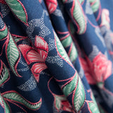Viscose Floral Delhi Bleu - Ribes y Casals