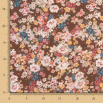 Viscose Floral Marron - Ribes y Casals