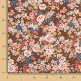 Viscose Floral Marron - Ribes y Casals