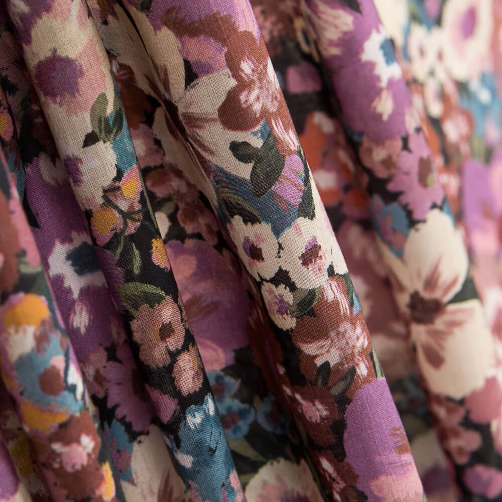 Viscose Rose Floral - Ribes y Casals