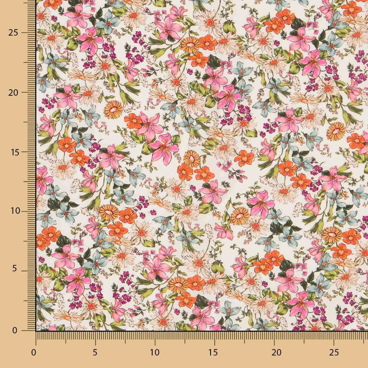 Viscose Fleurs Sauvages Écru - Ribes y Casals