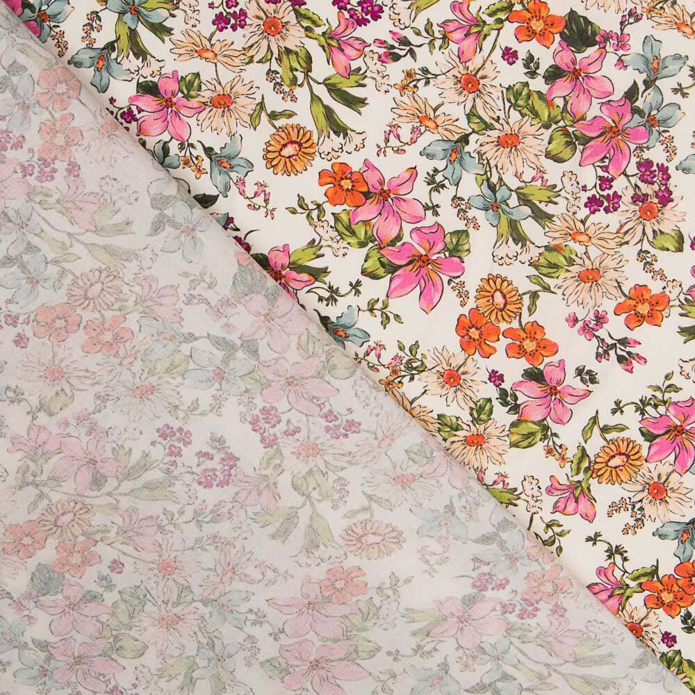 Viscose Fleurs Sauvages Écru - Ribes y Casals