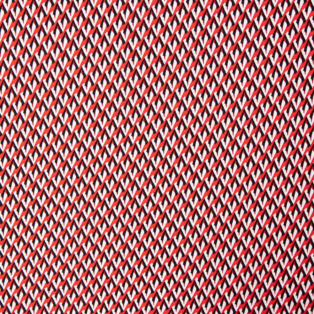 Viscose Géométriquemétrique Rouge - Ribes y Casals
