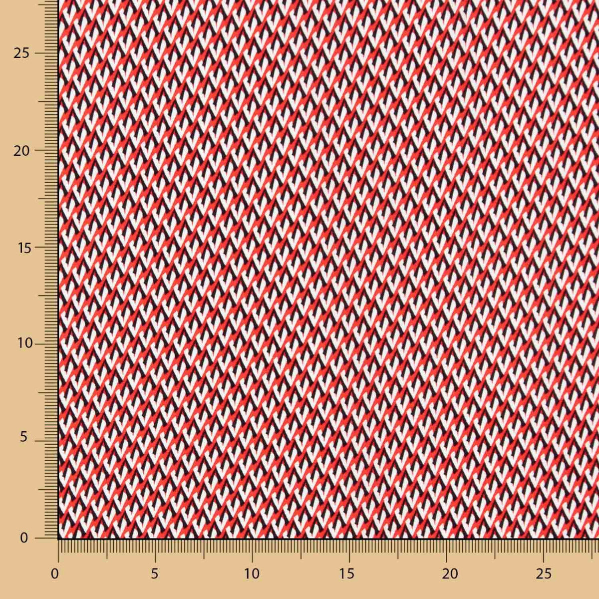 Viscose Géométriquemétrique Rouge - Ribes y Casals