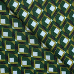 Viscose Spandex Géométrique Vert Bijou - Ribes y Casals