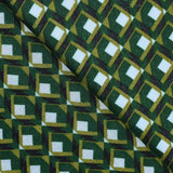 Viscose Spandex Géométrique Vert Bijou - Ribes y Casals