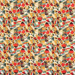 Viscose Mosaïque Rouge - Ribes y Casals