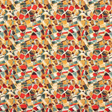 Viscose Mosaïque Rouge - Ribes y Casals