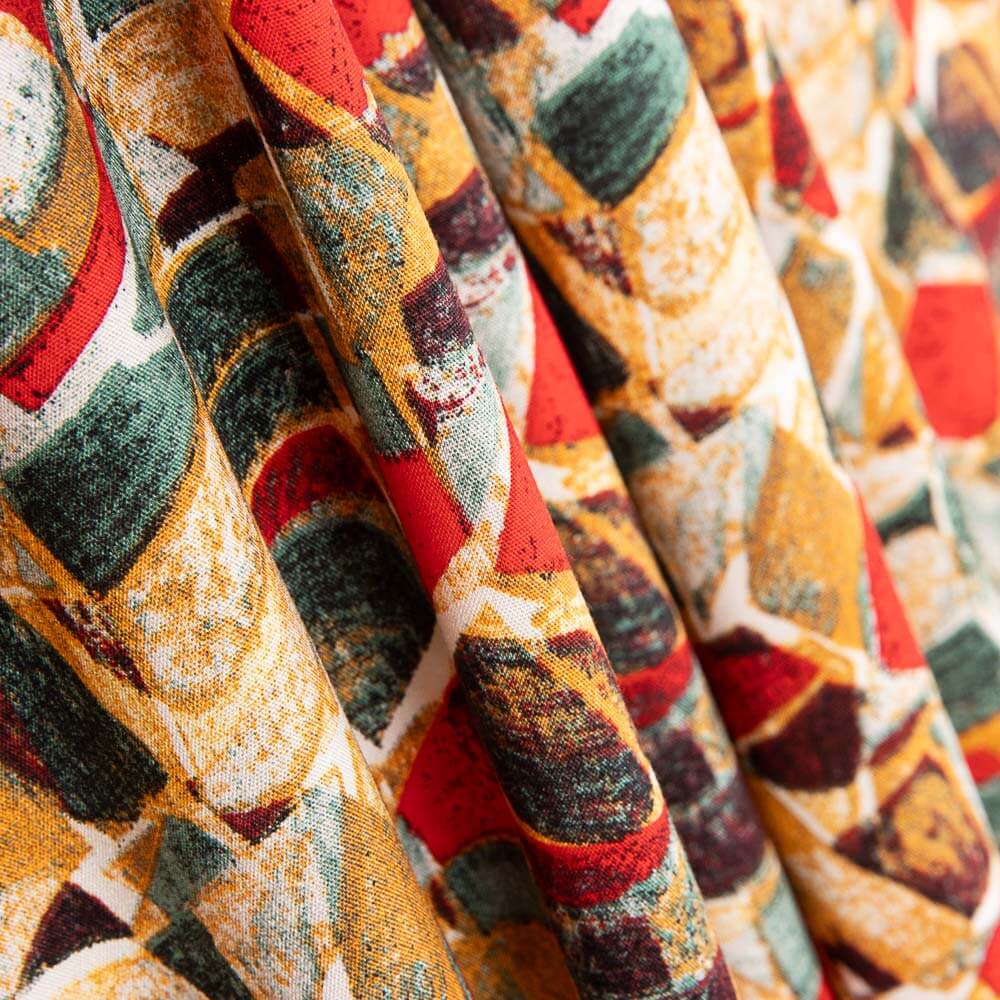 Viscose Mosaïque Rouge - Ribes y Casals