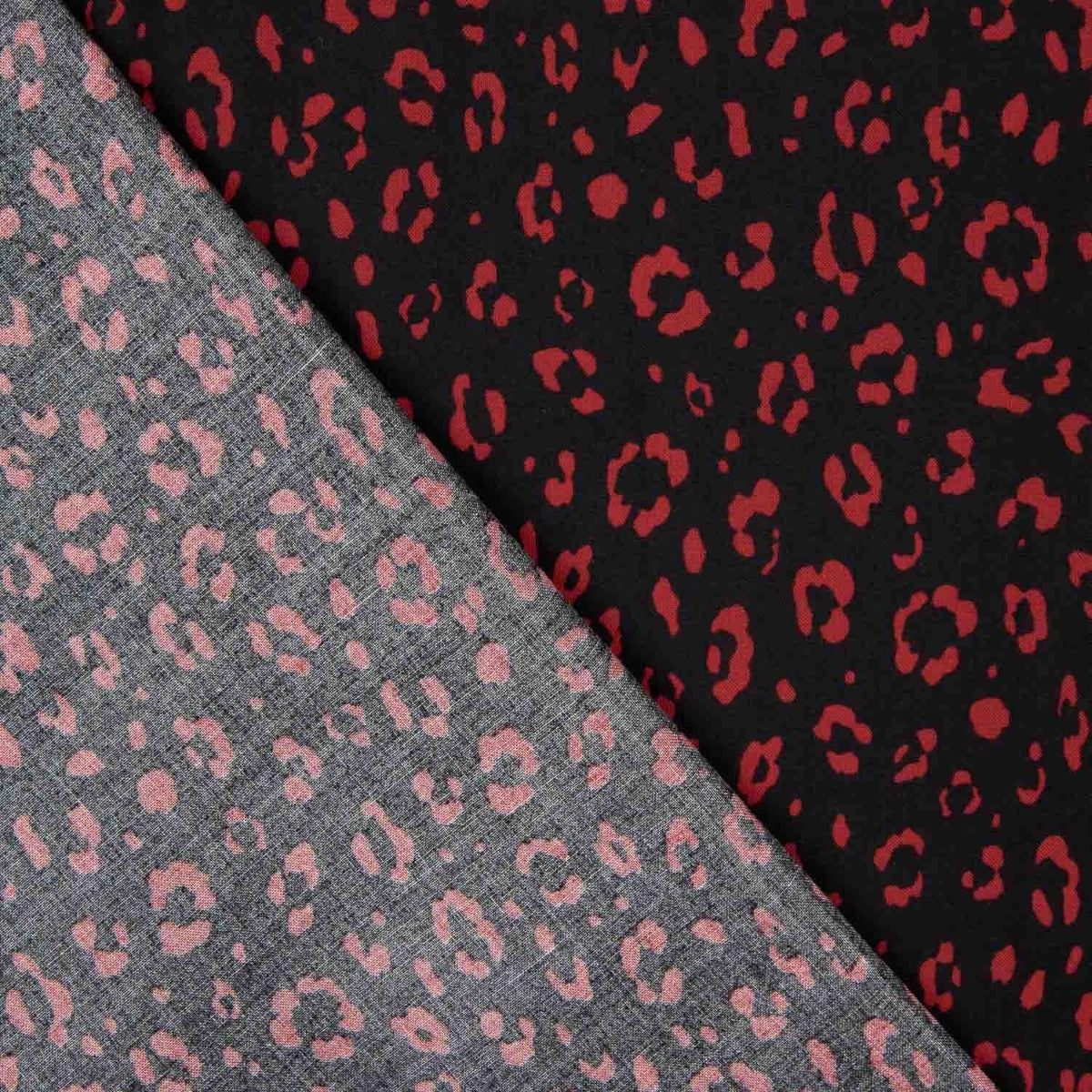 Viscose Chiné Rouge Noir - Ribes y Casals