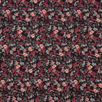 Viscose Imprimé Floral Noir - Ribes y Casals