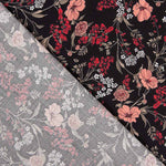 Viscose Imprimé Floral Noir - Ribes y Casals