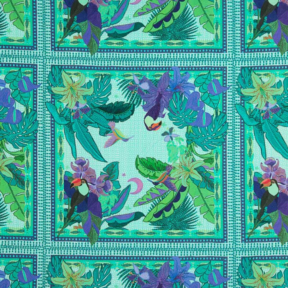 Viscose Boîte Tropicale Bleue - Ribes y Casals