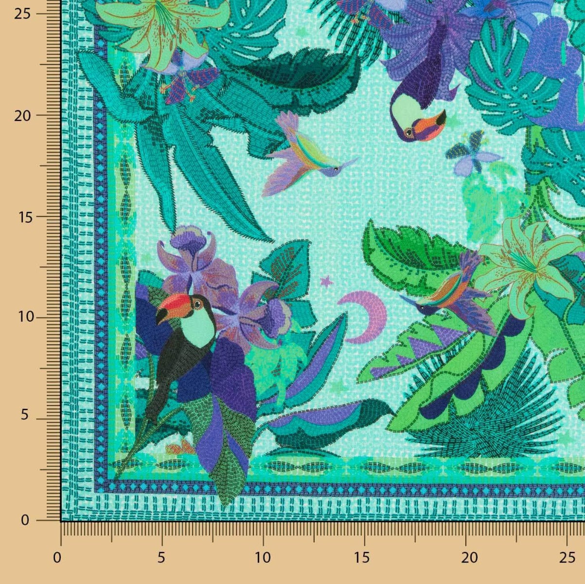 Viscose Boîte Tropicale Bleue - Ribes y Casals