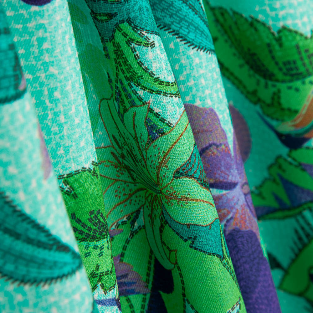 Viscose Boîte Tropicale Bleue - Ribes y Casals