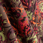 Viscose Sanli Fleurs Marron - Ribes y Casals