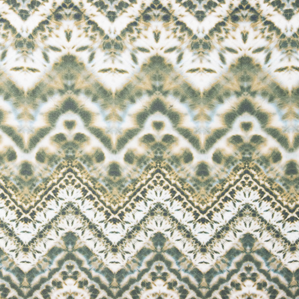 Viscose Imprimée Tye-Dye Verte - Ribes y Casals