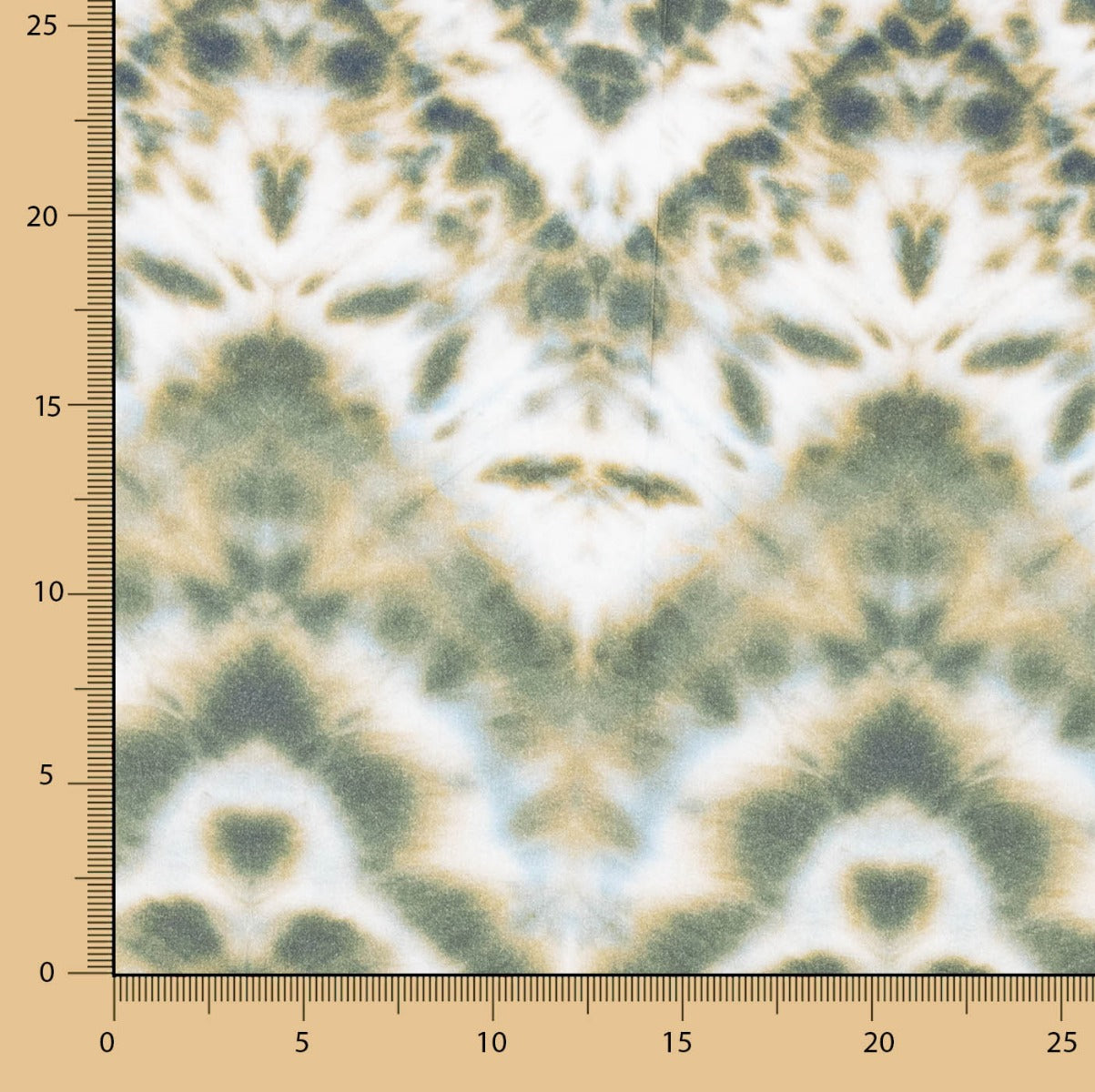 Viscose Imprimée Tye-Dye Verte - Ribes y Casals