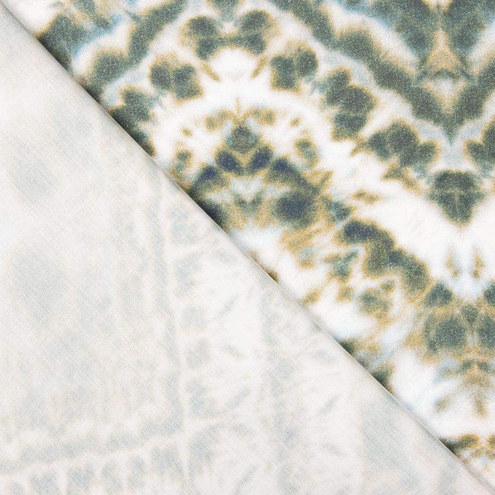 Viscose Imprimée Tye-Dye Verte - Ribes y Casals