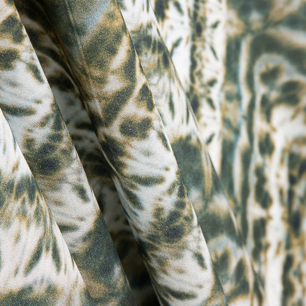 Viscose Imprimée Tye-Dye Verte - Ribes y Casals