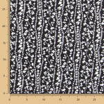 Viscose Bordures Fleur Noire - Ribes y Casals