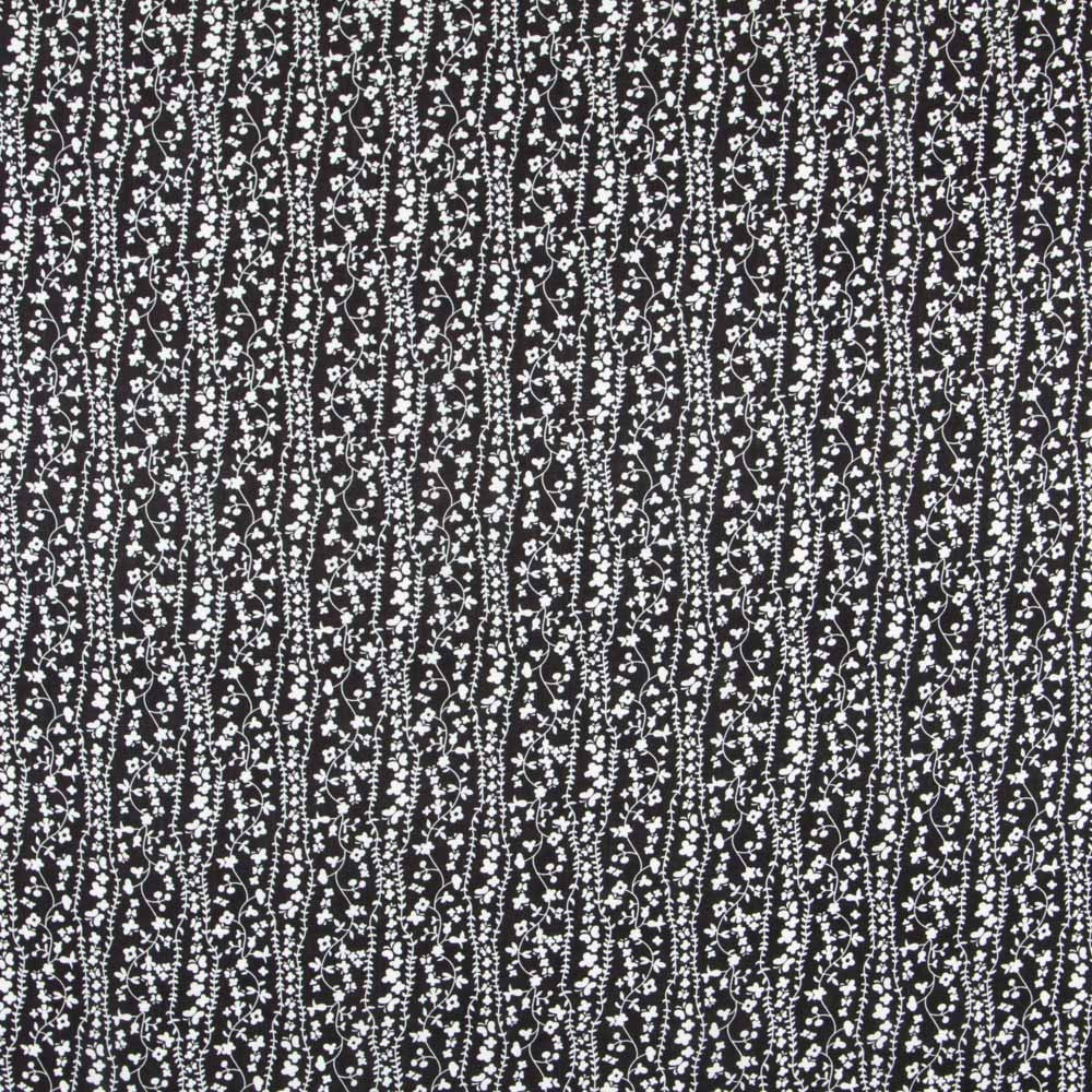 Viscose Bordures Fleur Noire - Ribes y Casals