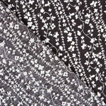 Viscose Bordures Fleur Noire - Ribes y Casals