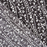 Viscose Bordures Fleur Noire - Ribes y Casals