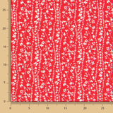 Viscose Bordures Fleur Rouge - Ribes y Casals