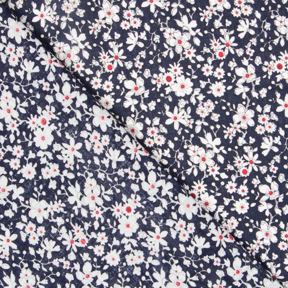 Viscose Imprimé Fleurs Blanches - Ribes y Casals