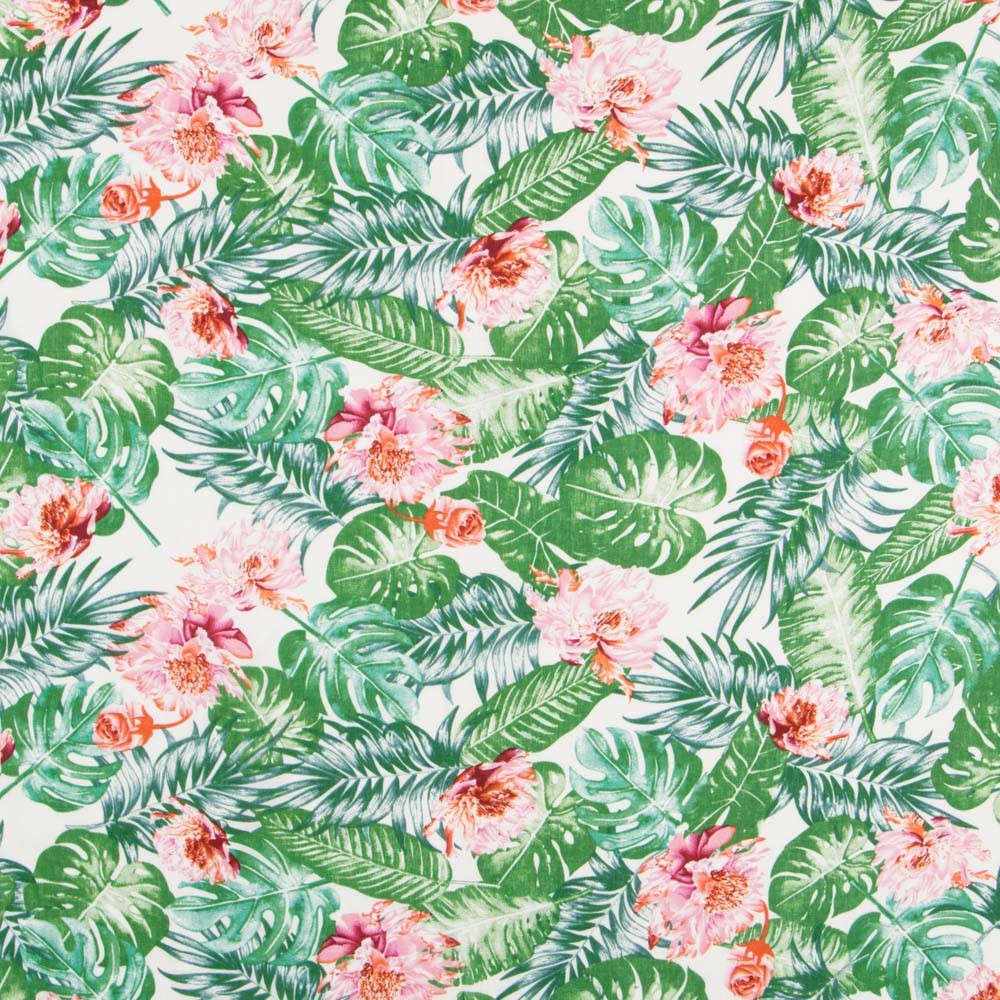 Viscose à Fleurs Tropicales - Ribes y Casals
