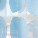 Rideau imprimé géométrique bleu clair - Ribes y Casals