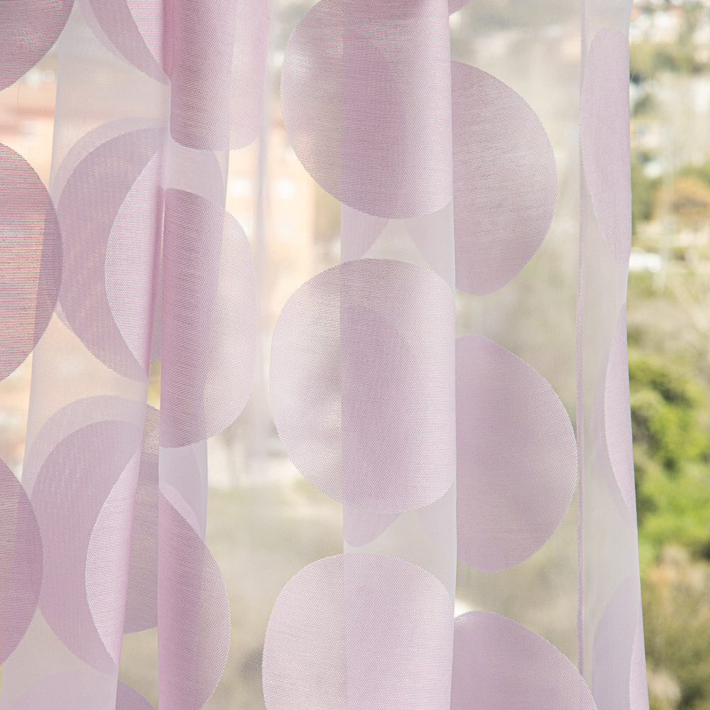 Rideau à imprimé géométrique rose - Ribes y Casals