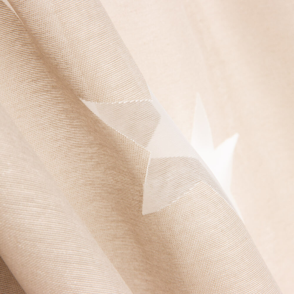 Voile Dévoré Etoiles Beige - Ribes y Casals