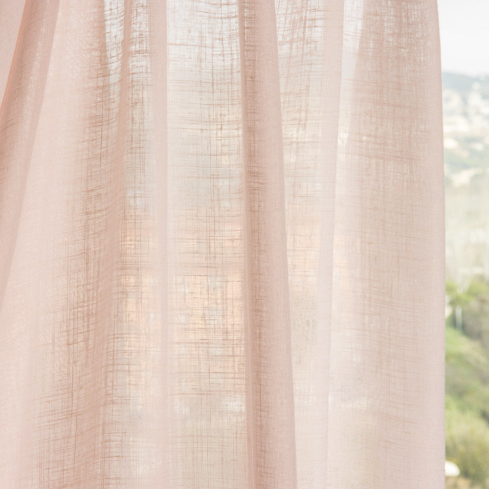 Rideau uni écologique rose clair - Ribes y Casals