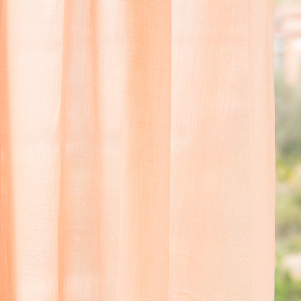 Rideau Filet Polyester Uni Saumon - Ribes y Casals