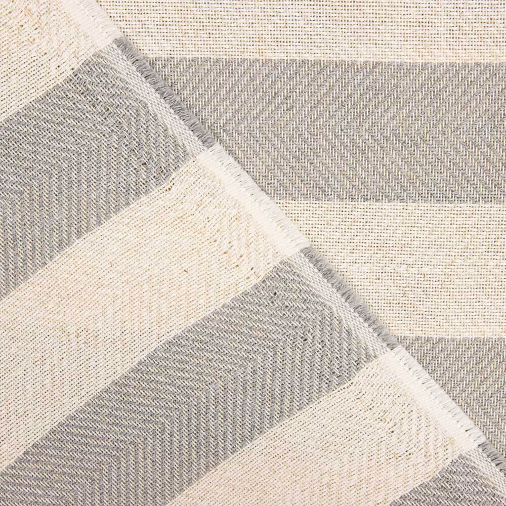 Rustique Sheer Herringbone Stripes Gris - Ribes y Casals