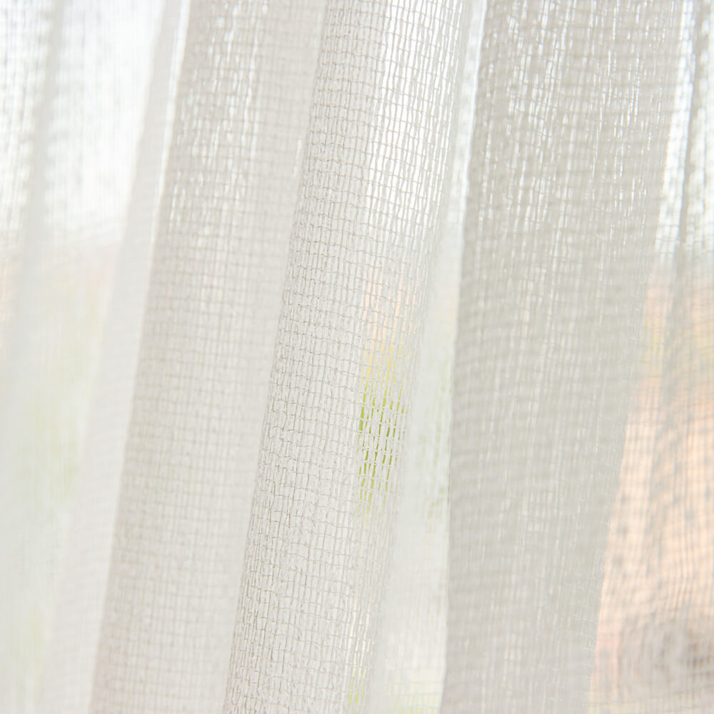 Rideau en filet brillant blanc naturel - Ribes y Casals