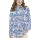 Viyella Floral Kimono Bleu - Ribes y Casals
