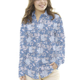 Viyella Floral Kimono Bleu - Ribes y Casals