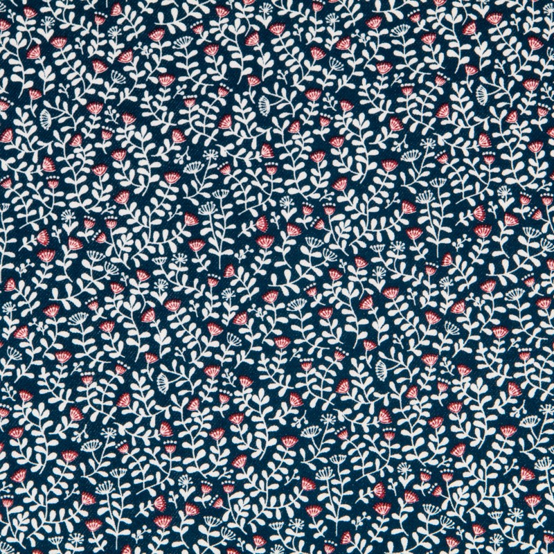 Viyella Viscose Bleu Marine Floral - Ribes y Casals