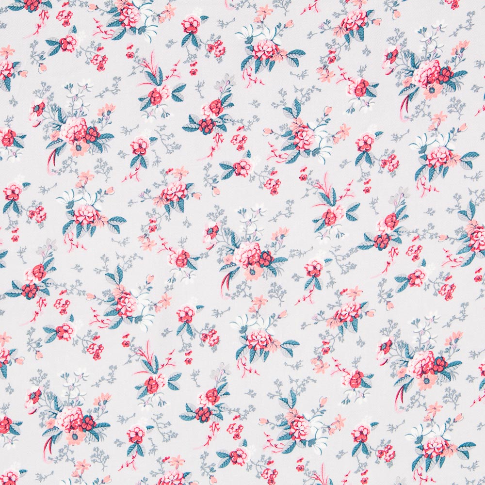 Viyela Fleur Cretonne Gris - Ribes y Casals