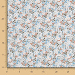 Viyela Fleurs Brindilles Celeste - Ribes y Casals